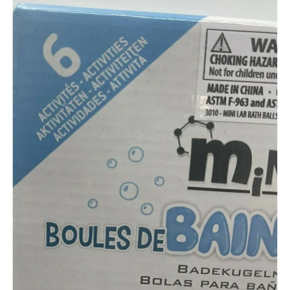 Buki France Mini Lab Bath Balls Kit Kids Ages 8+ Blue New DIY STEM Science 6 Act